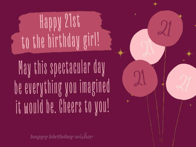 Cheers To You On Your 21st Birthday Happy Birthday Wisher