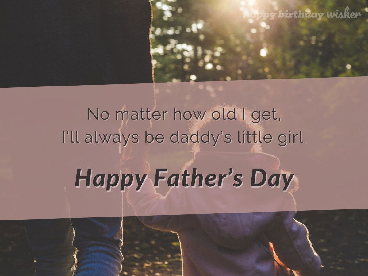 fathers day wishes - daddys little girl
