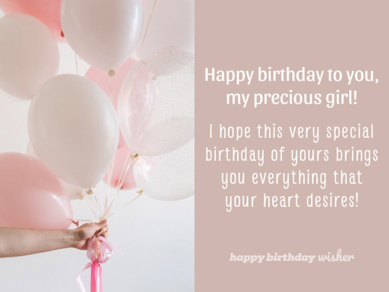 Happy Birthday To My Precious Girl Happy Birthday Wisher By Pensador