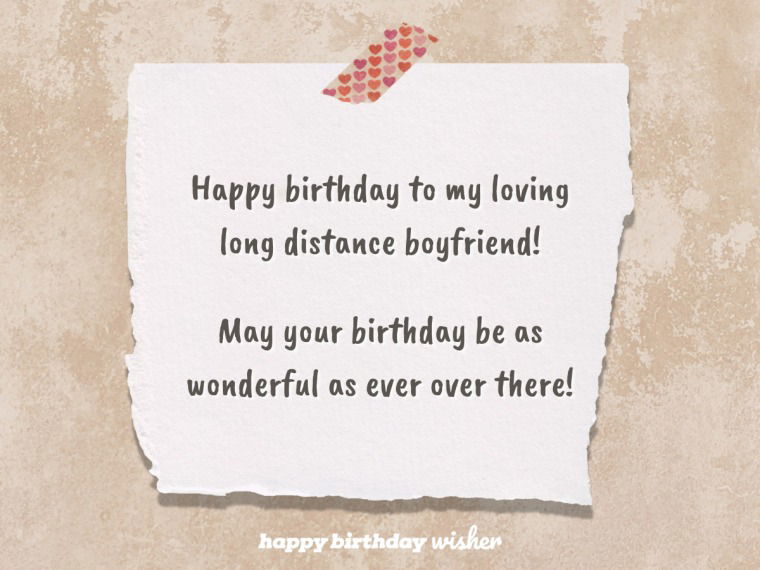 My Loving Long Distance Boyfriend Happy Birthday Wisher