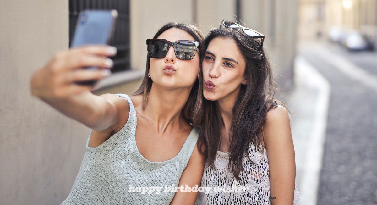 two friends taking a selfie together